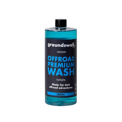 Groundswell Premium Wash for 4WDs and offroad vehicles, removing salt, sand, dirt and protecting against rust and corrosion