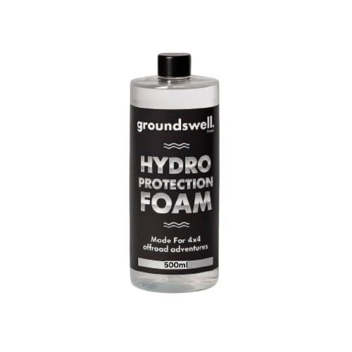Hydro Protection Foam applied via foam cannon for 4WD wash, delivering gloss and water-repellent protection