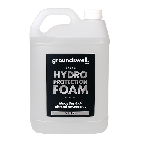 Hydro Protection Foam applied via foam cannon for 4WD wash, delivering gloss and water-repellent protection