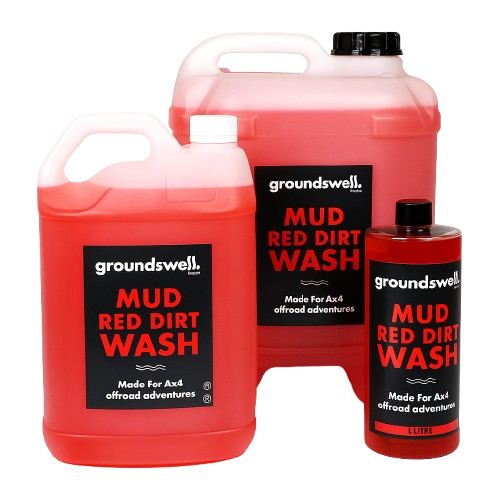 Groundswell Mud Red Dirt Wash heavy-duty 4WD cleaner for removing red dust, clay and mud after offroad adventures