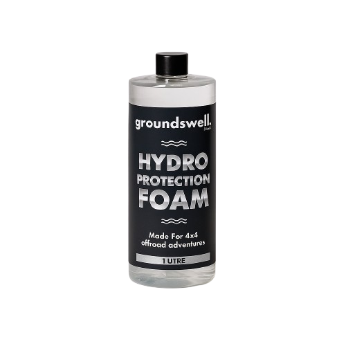 Hydro Protection Foam applied via foam cannon for 4WD wash, delivering gloss and water-repellent protection
