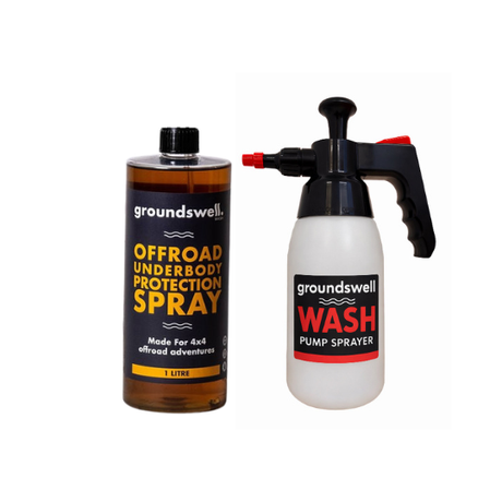Underbody Protection Pro Kit 1LT with solvent pump sprayer for protecting 4WD chassis from salt, sand and corrosion